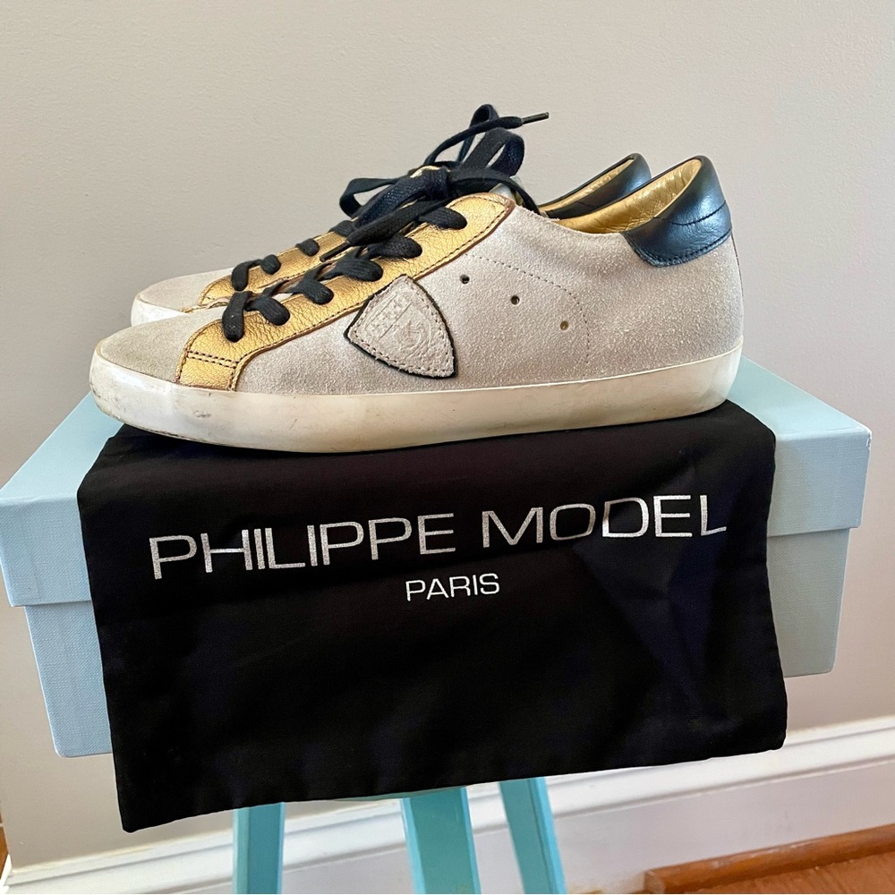 Philippe Model Paris Sneaker Mixed Metals CLLD XY41 Women’s 39 NEW IN BOX